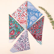 Set of 5 - Pure Cotton Bandanas, Lightweight Handcrafted Cotton Bandana, Organic Cotton Bandanas, Trendy Western Scarf For Festival & Outdoor